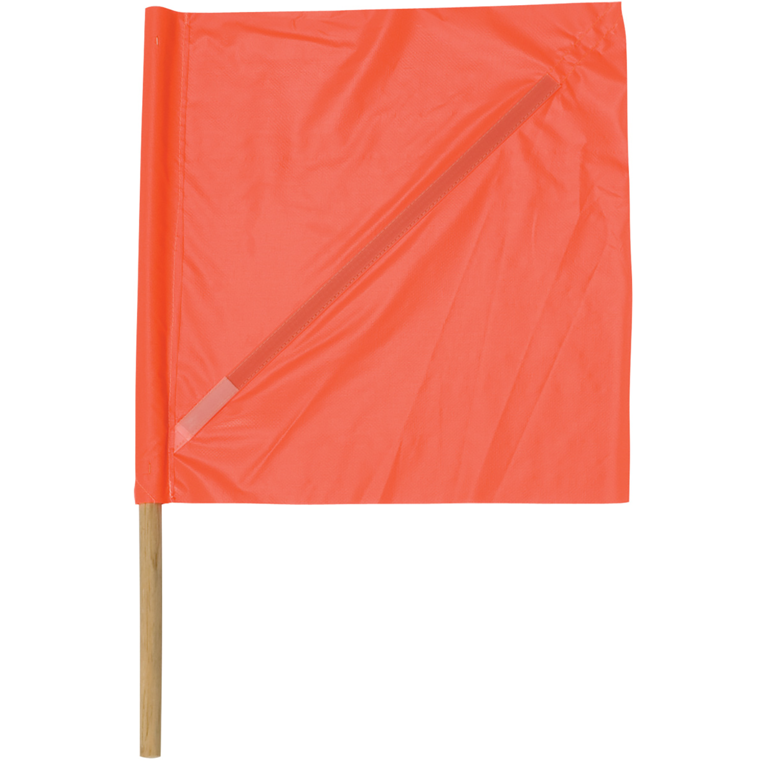 36" Dowel Orange Airport Barrier Nylon Flag w/ Plastic Stiff