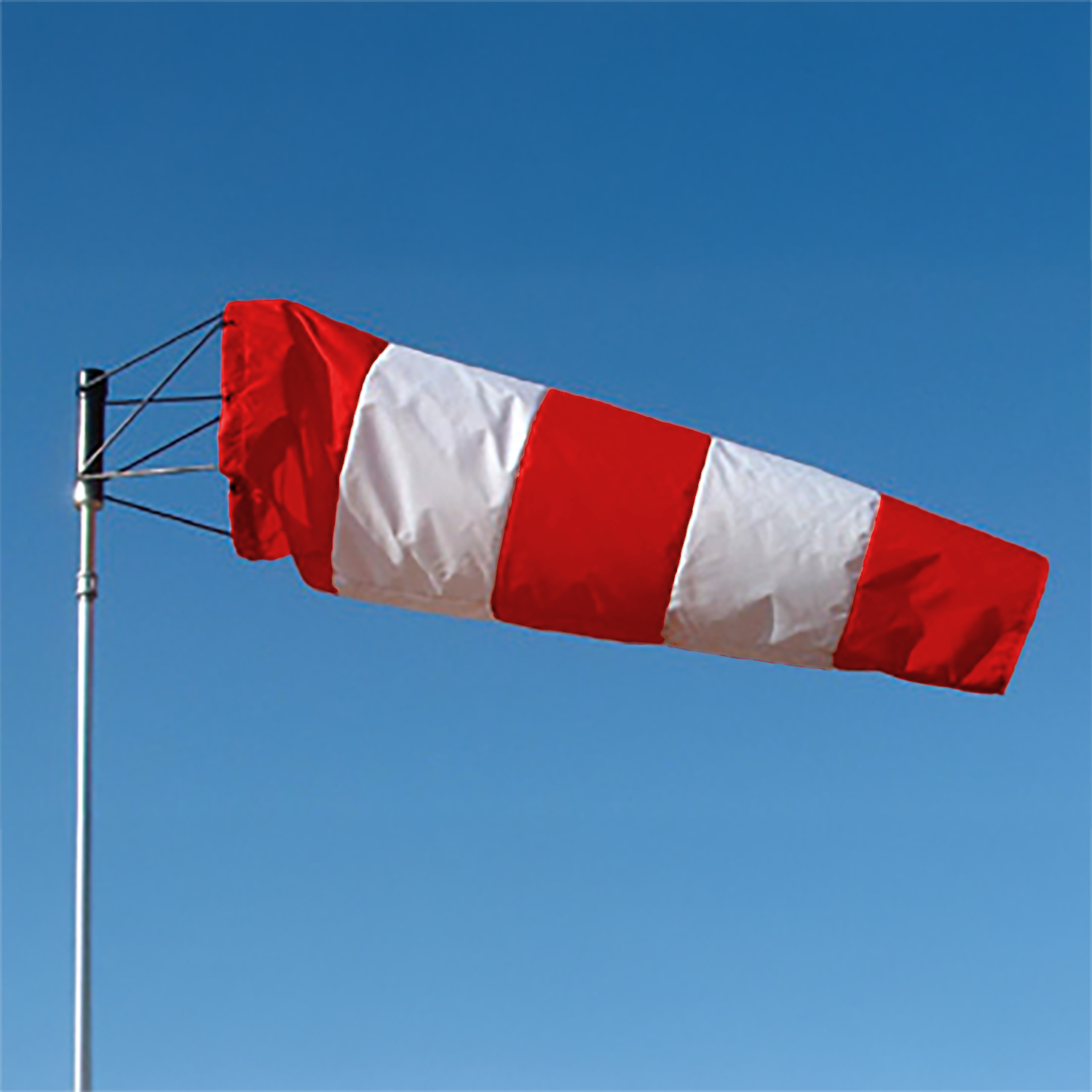 Variegated Nylon Windsock (Red-White-Red)