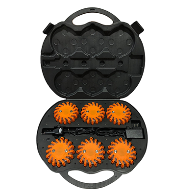 Orange LED Safety Flare Kit