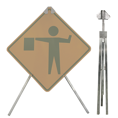 Galvanized Steel Tripod Sign Stand