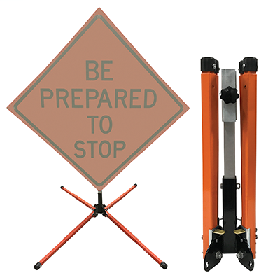 Steel Compact Springless Sign Stand (for Roll-Up Signs)