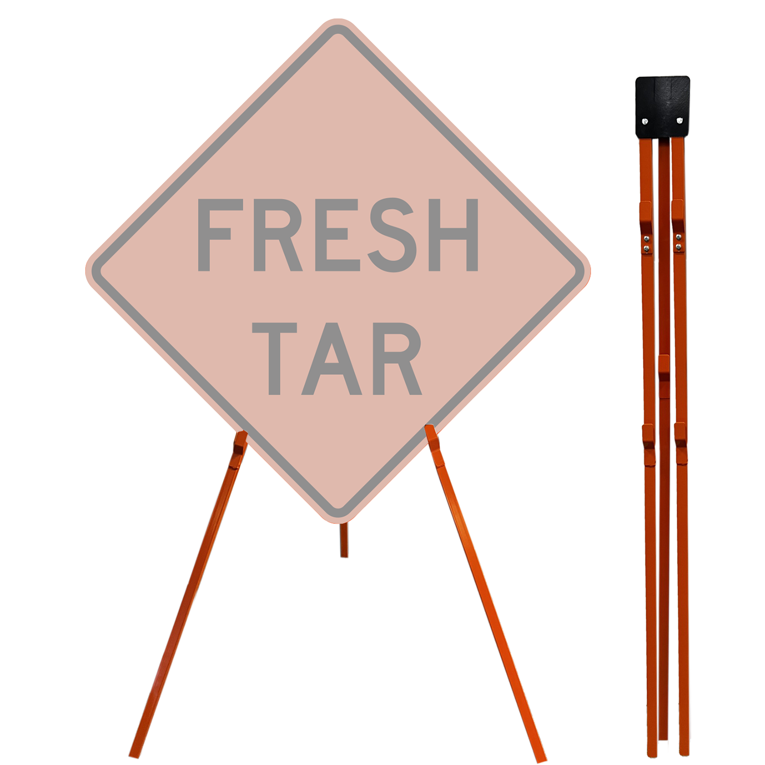 Jobsite Tripod Sign Stand for Rigid & Roll-Up Signs