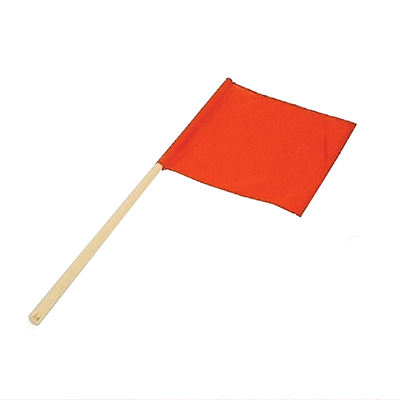 18" Solid Orange Traffic Safety Flag