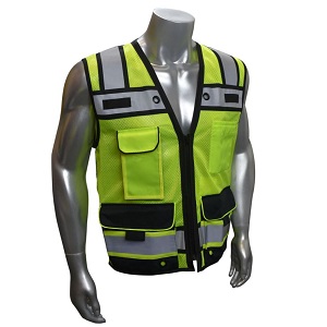 Heavy Duty Class 2 Surveyor's Vest - 5 Count-trafficsafetywarehouse.com