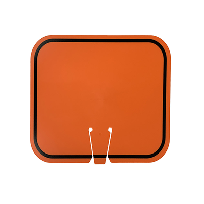 Orange Traffic Cone Sign Blank w/Black Border