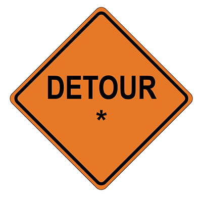 Aluminum Detour Construction Sign
