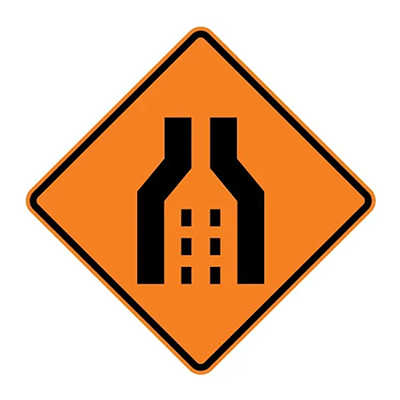 Aluminum Dual Merge Symbol Sign (W4-2MOD)