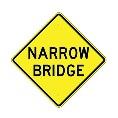 Aluminum Narrow Bridge Sign (W5-2A)