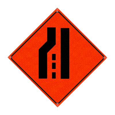 36" Non-Reflective Orange Vinyl Roll-Up Sign