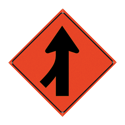 36" Non-Reflective Orange Vinyl Roll-Up Sign