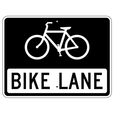 Aluminum Bike Lane Sign (R3-17)