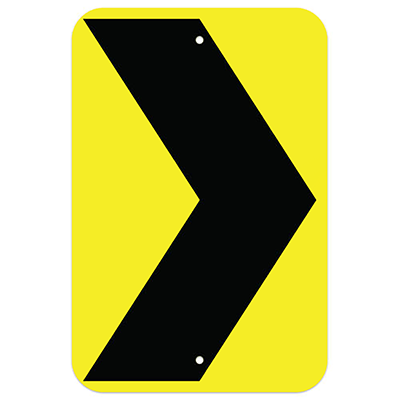 Aluminum Chevron Sign Sign (W1-8)