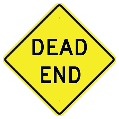 Aluminum Dead End Sign (W14-1)