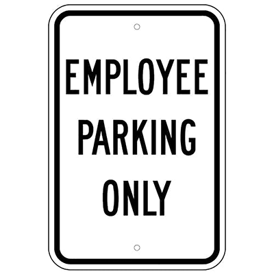 Aluminum Employee Parking Only Sign