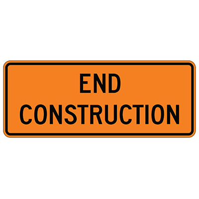 Aluminum End Construction Sign (G20-2)