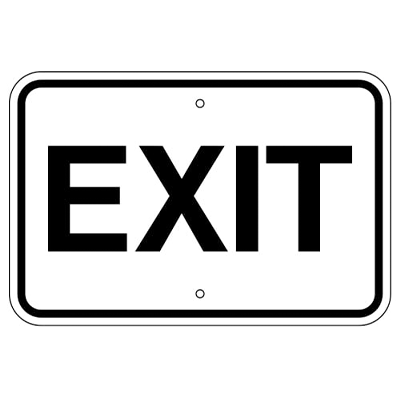 Aluminum Exit Sign