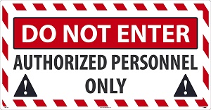 Do Not Enter Authorized Personnel Only Wall & Floor Sign