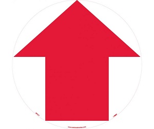Arrow Graphic Walk on Floor Sign 17" Diameter