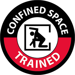 Hard Hat Label - Confined Space Trained