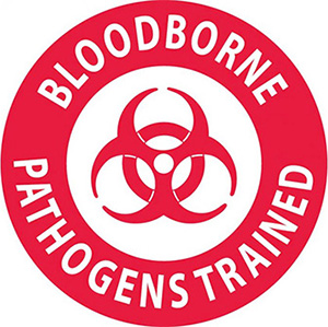 Hard Hat Label - BlookBorned Pathogen Trained Label