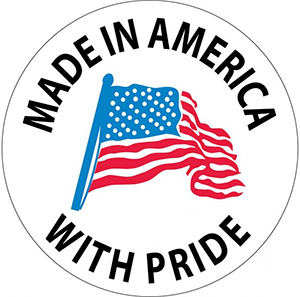 Hard Hat Label - Made in America with Pride