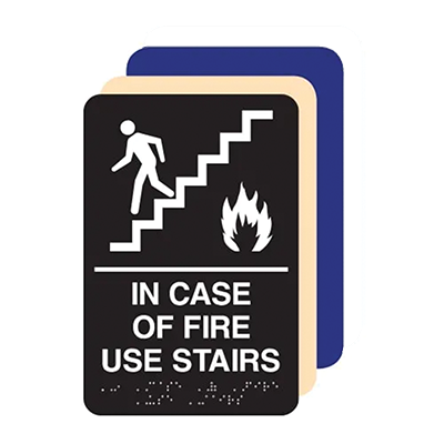 In Case of Fire Use Stairs ADA Compliant Sign