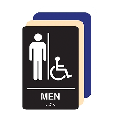 Men Handicapped Accessible ADA Restroom Sign