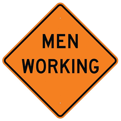Aluminum Men Working Sign (W21-1A)