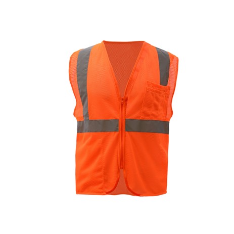 Class 2 Mesh Vest - Orange-trafficsafetywarehouse.com