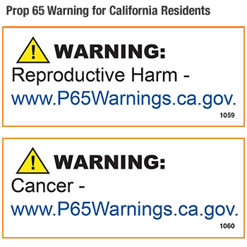 Prop 65 Notice