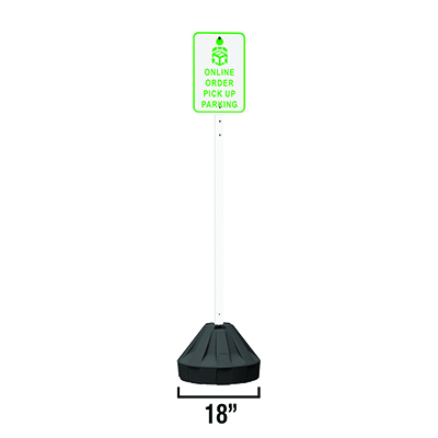 Roll-A-Post Portable Sign Post - 18" Base