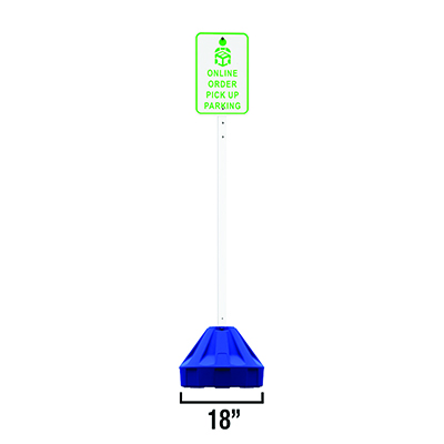 Roll-A-Post Portable Sign Post - 18" Base