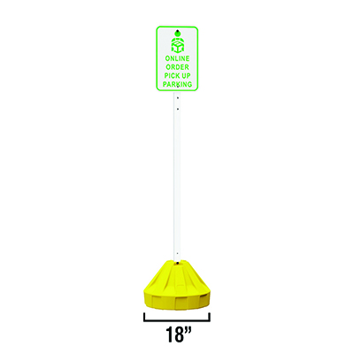 Roll-A-Post Portable Sign Post - 18" Base
