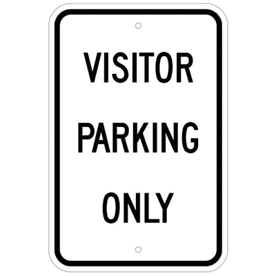Aluminum Visitor Parking Only Sign