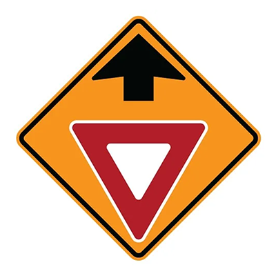 Aluminum Yield Ahead Symbol Sign (W3-2)