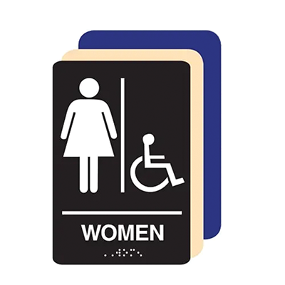 Women Handicapped Accessible ADA Restroom Sign