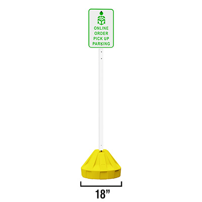 Roll-A-Post Portable Sign Post - 18" Base